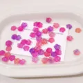 10mm acrylic five-petal flower spacer beads, colorful DIY handmade jewelry making materials. - 10mm (10g / Approx 80 Pieces) / Rose and Yellow