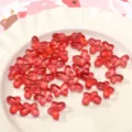 Rote transparente Glas Schmetterling Perlen für DIY Armband Halskette Schmuck Accessoires - 14x10mm (10 Stück/Packung) / Koralle