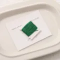 Green jade cord thread for DIY handmade jewelry bracelets crafting winding card supplies - 0.8mm 5m/Card / Verdant