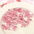 Rosa Glas Schmetterling Perlen für DIY Schmuck, süße Anhänger für handgemachte Armbänder und Ketten - 14x10mm (10 Stück/Packung) / Hellrot