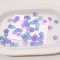 10mm Acrylic Five-Petal Flower Beads Blue Purple Gradient DIY Jewelry Making Accessories Variant - 10mm (10g / Approx 80 Pieces) / Blue and Purple