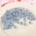8mm Blaue Mattierte Gradienten Glasperlen mit Goldpunkten, DIY Perlen für Schmuckherstellung - Dunkelblau