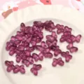 Paarse glas vlinder kralen voor DIY sieraden maken, handgemaakte armbanden en kettingen. - 14x10mm (10 Stuks/Verpakking) / Donkerpaars