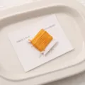 Yellow No. 72 jade thread winding card, perfect for DIY handmade braiding cord kit. - 0.8mm 5m/Card / Orange