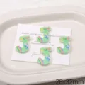 Kleurrijke acryl bedrukte letter J bedelhanger DIY sieraden maken ambachtelijk accessoire. - Letter J(BSD932)