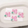Kleurrijke acryl bedrukte letter hanger DIY accessoire voor handgemaakte sieraden - Letter K(BSD932)