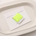 Neon yellow braided jade cord on a winding card, ideal for DIY handmade bracelets and crafts. - 0.8mm 5m/Card / Neon Yellow