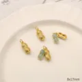 Alloy peanut charms with imitation jade beads, perfect for DIY handmade jewelry and cute pendants. - Peanut / 2 Pcs/Set