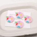 Kleurrijke acryl donut bedels hangers voor DIY sieraden maken armbanden en handwerk. - Letter O(BSD932)