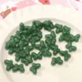 Groene glas ruyi vlinderkralen voor het maken van DIY sieraden en armbanden. - 14x10mm (10 Stuks/Verpakking) / Massief Donkergroen