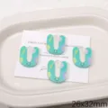 Kleurrijke acryl letter hanger DIY ambacht sieraden maken accessoire benodigdheden - Letter U(BSD932)