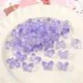 Paarse doorschijnende vlinder glas kralen variant voor DIY armband ketting sieraden accessoires. - 14x10mm (10 Stuks/Verpakking) / Paars