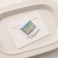 Colorful DIY jade braiding cord wound on card, perfect for handmade bracelets and crafts. - 0.8mm 5m/Card / #077 Gradient Space Dyed