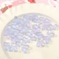 Kleurrijke glas vlinder kralen, doorscheinende iriserende DIY handgemaakte ketting armband onderdelen. - 14x10mm (10 Stuks/Verpakking) / Lichtblauwpaars