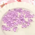 Paarse vlinder glasparels voor DIY sieraden maken, armbanden en kettingen accessoires. - 14x10mm (10 Stuks/Verpakking) / Fuchsia