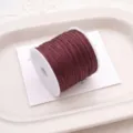 No.72 jade cord braiding thread DIY handmade woven bracelet necklace pendant string dark red - Brown