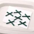 Fiocchi in nastro verde scuro per artigianato fai da te, accessori abbigliamento e capelli. - 10 Pezzi/Confezione (Circa 2.5x2cm) / Verde scuro