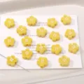 Acryl gelbe Blumen Perlen lose Anhänger für DIY Handyketten Schmuckherstellung Zubehör. - Gelb