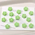 Hübsche grüne Acryl Blumen Perlen DIY Dopamin Handy Kette Tasche Anhänger Zubehör - Grün