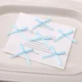 Mini fiocchi in nastro azzurro accessori fatti a mano per decorazioni artigianali SKU. - 10 Pezzi/Confezione (Circa 2.5x2cm) / Celeste