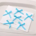 Mini fiocchi di nastro blu accessori fatti a mano fai-da-te per mollette confezione regalo - 10 Pezzi/Confezione (Circa 2.5x2cm) / Blu lago