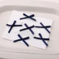 Piccoli fiocchi in nastro blu scuro per accessori per capelli fai da te e materiali creativi. - 10 Pezzi/Confezione (Circa 2.5x2cm) / Blu Marino
