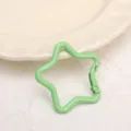 Gruener Stern Federring Karabiner Schluesselanhaenger DIY Schmuck Zubehoer Metall - Grün