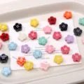 Bunte Acryl Blumen Perlen glänzende Tropfen Öl lose Anhänger für DIY Schmuckherstellung - Zufällige Mischfarben