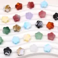 Cuentas sueltas de flores de cinco pétalos de acrílico accesorios de joyería DIY para pulseras. - Colores Mezclados de Dos Tonos
