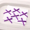 Squisiti fiocchi in nastro viola fai da te accessori fatti a mano per capelli decorazioni - 10 Pezzi/Confezione (Circa 2.5x2cm) / Viola scuro