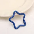 Blauer Stern Federkarabiner DIY Schmuck Zubehoer Schluesselanhaenger Taschendeko neu - Saphirblau