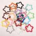 Bunte Stern Federringe DIY Schlüsselanhänger Metall Karabiner Schmuckherstellung Zubehör - Zufällige Mischfarben