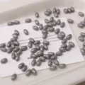 Grey Glass Rice Beads 4x7mm Faceted Loose Beads for DIY Jewelry Making Bracelets Craft 100pc - 52 Pieces/Pack / Gray
