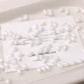 4x7mm glass cream rice beads DIY handmade bracelet jewelry accessories loose beads - 52 Pieces/Pack / White
