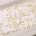4x7mm glass cream rice beads for DIY jewelry making, handmade bracelets and necklaces. - 52 Pieces/Pack / Beige
