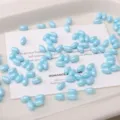 Light blue glass rice beads, 4x7mm faceted cream beads for DIY bracelet jewelry making. - 52 Pieces/Pack / Aqua Blue