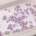 4x7mm glass rice beads for DIY handmade bracelets necklaces jewelry making accessories loose bead - 52 Pieces/Pack / Purple