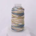 Multicolor section-dyed weaving thread spool, beautiful starry blue and gold DIY craft cord. - Blue and White Gradient