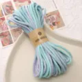4mm gradient braided cotton cord for DIY handmade bracelets, necklaces and craft projects. - Approx 4mm 10m/Bag / Blue & Purple Tones