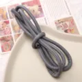 Grey 6mm PU leather braided cord for DIY handmade bracelets and keychain accessories. - Approx. 6mm 1m/Pack / Gray