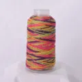 Colorful section-dyed braided cord variant, multi-color DIY craft thread spool for handmade items. - Rose Purple Gradient