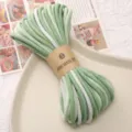 4mm green gradient braided cotton cord for DIY handmade bracelets, necklaces, and crafts making. - Approx 4mm 10m/Bag / Green White Series