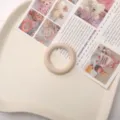 Anneau en Bois Naturel DIY Matériel Fait Main Cercle en Bois Rond Accessoire Artisanat - Diamètre Extérieur 40mm Épaisseur 7mm (Paquet de 5) / Couleur bois naturel