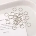 Stainless steel open jump rings silver color DIY handmade jewelry making connectors component. - 1.0x10mm (200 Pieces/Pack)