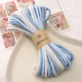 4mm Blue White Gradient Braided Cotton Cord DIY Handmade Woven Bracelet Craft String - Approx 4mm 10m/Bag / Blue and White