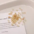 Stainless steel gold open jump rings for DIY handmade jewelry necklace bracelet making accessories. - 0.5x4mm (30 Pieces/Pack)