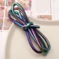 6mm metallic PU braided cord two-color leather rope for DIY jewelry making bracelet keychains - Approx. 6mm 1m/Pack / Iridescent Series