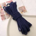 Dark blue 4mm core cotton rope for DIY handmade weaving, sturdy and wear-resistant craft cord. - Approx 3mm 10m/Bag / Navy Blue