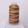 Multi-color section-dyed DIY craft cord for handmade bracelets, necklaces, and lanyards. - Orange-Brown Gradient