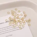 Gold open jump rings for DIY handmade jewelry making, bracelets, and necklaces connection. - 0.8x5mm (20 Pieces/Pack)